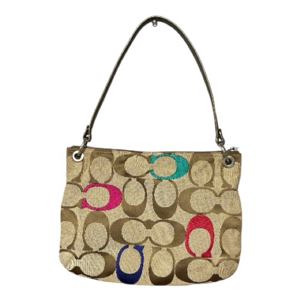 Coach - EC - Poppy Signature Multicolor Jacquard Canvas Shoulder Bag - Picture 5 of 8